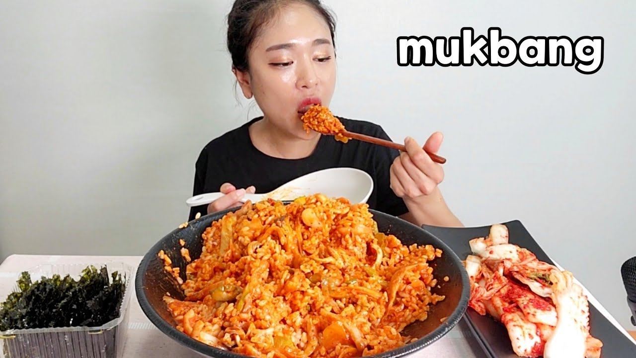 🐙🔥매콤한 갑오징어 볶음에 오이지랑 무말랭이넣고 비빔밥? 갑오징어덮밥? 겉절이 김치랑 먹방 stir-fried squip, Kimchi Mukbang eating show