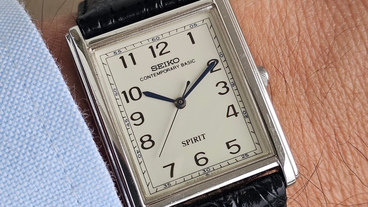 Seiko Spirit tank vintage kim nung fullbox siêu đẹp