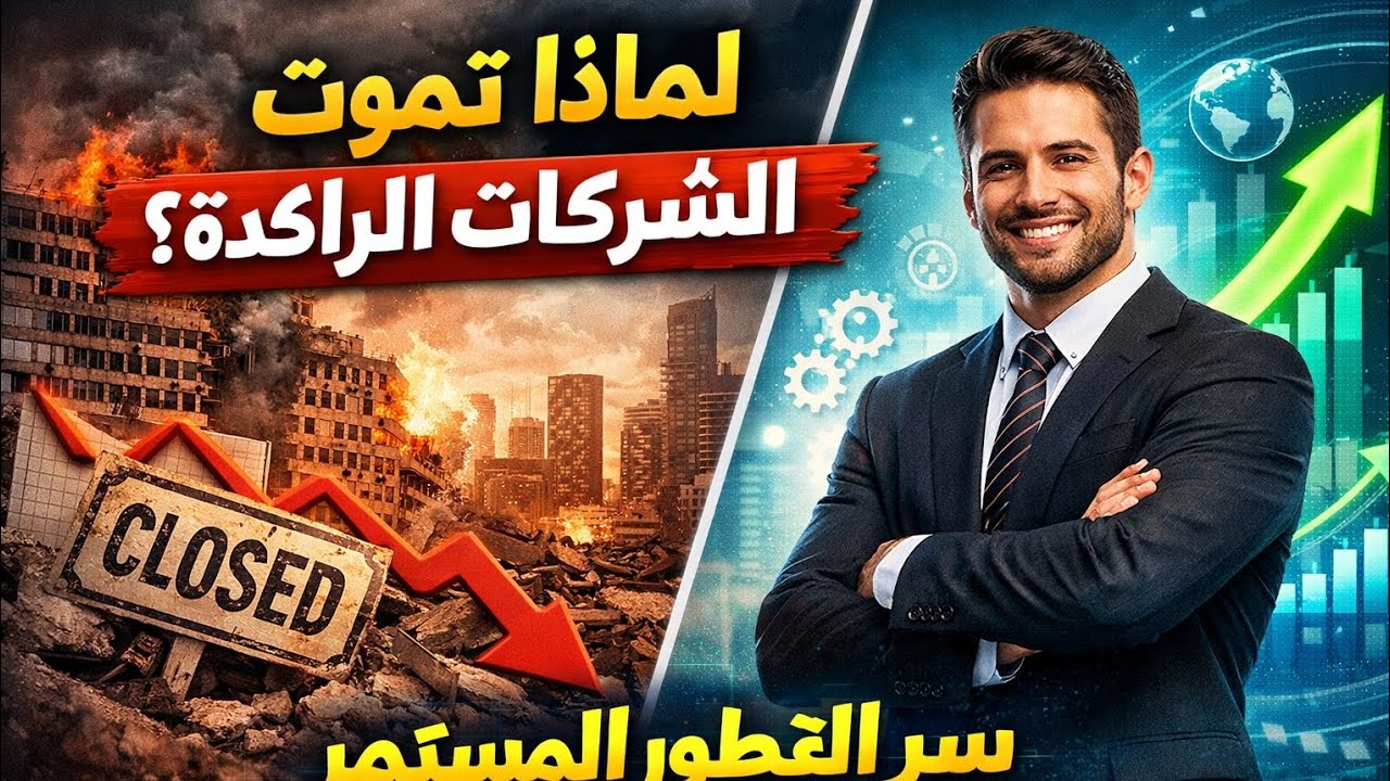 لمادا تموت الشركات الراكدة؟ سر التطور المستمر في عصر التحول الرقمي ✅