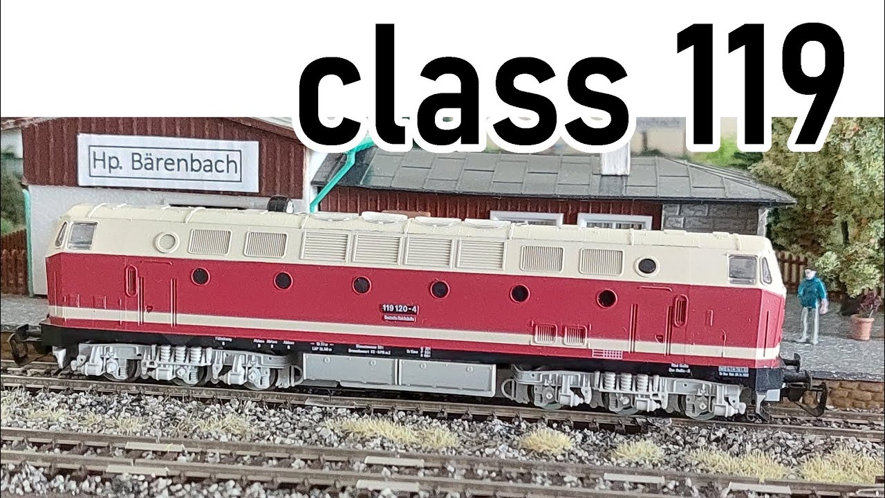 Diesel locomotive class 119 (DR)  -  gauge TT  -  model and reality