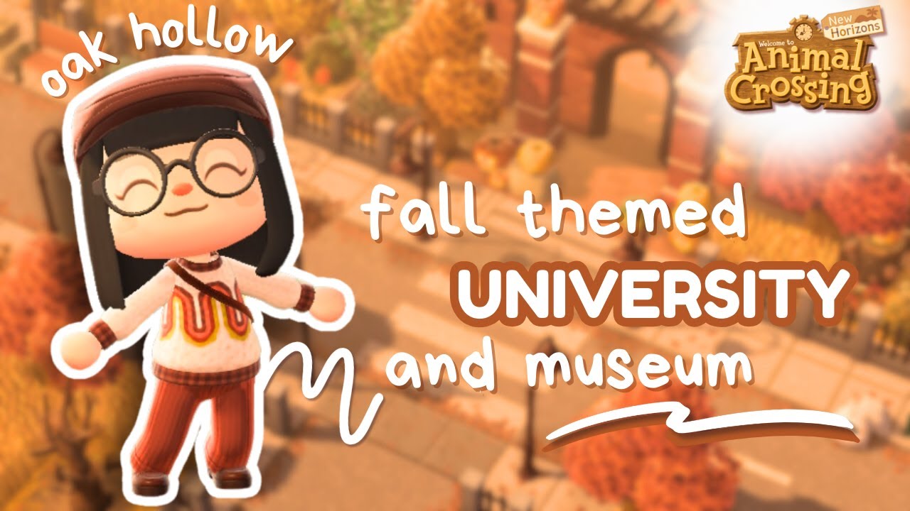 fall themed university and museum build ⋆.🎻࿔*:🍂･⋆ | 🍁 acnh speedbuild