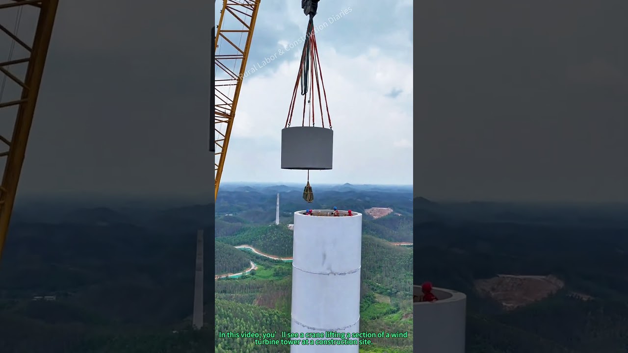 Wind Power: Lifting Tower for Turbine Installation