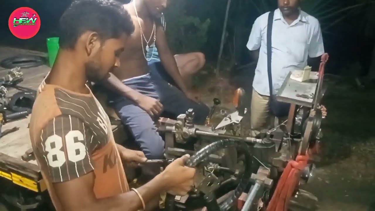 🔥পুরানো গাড়ির Steering দিয়ে ইঞ্জিন ভ্যানে ফিটিং কিভাবে করা হয়। Steering Fitting//Engine Van