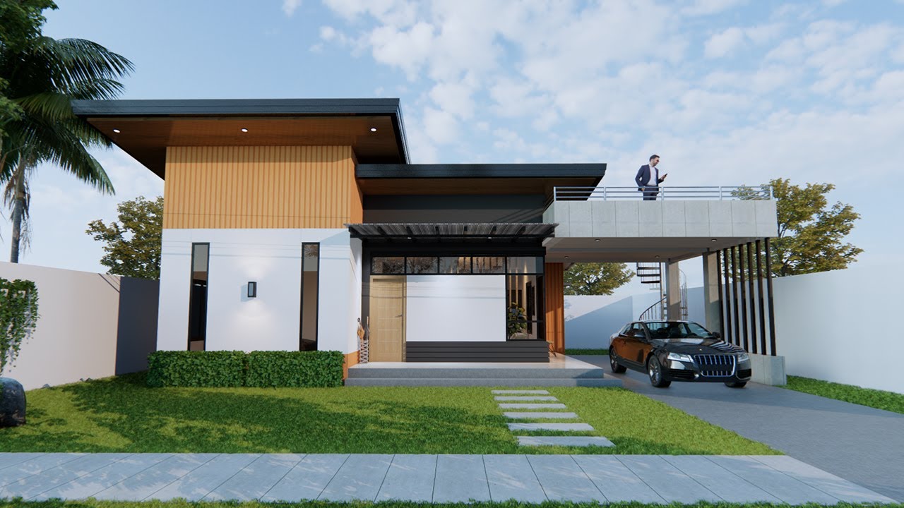 Small House Design Idea with roofdeck (12x9.6meters)