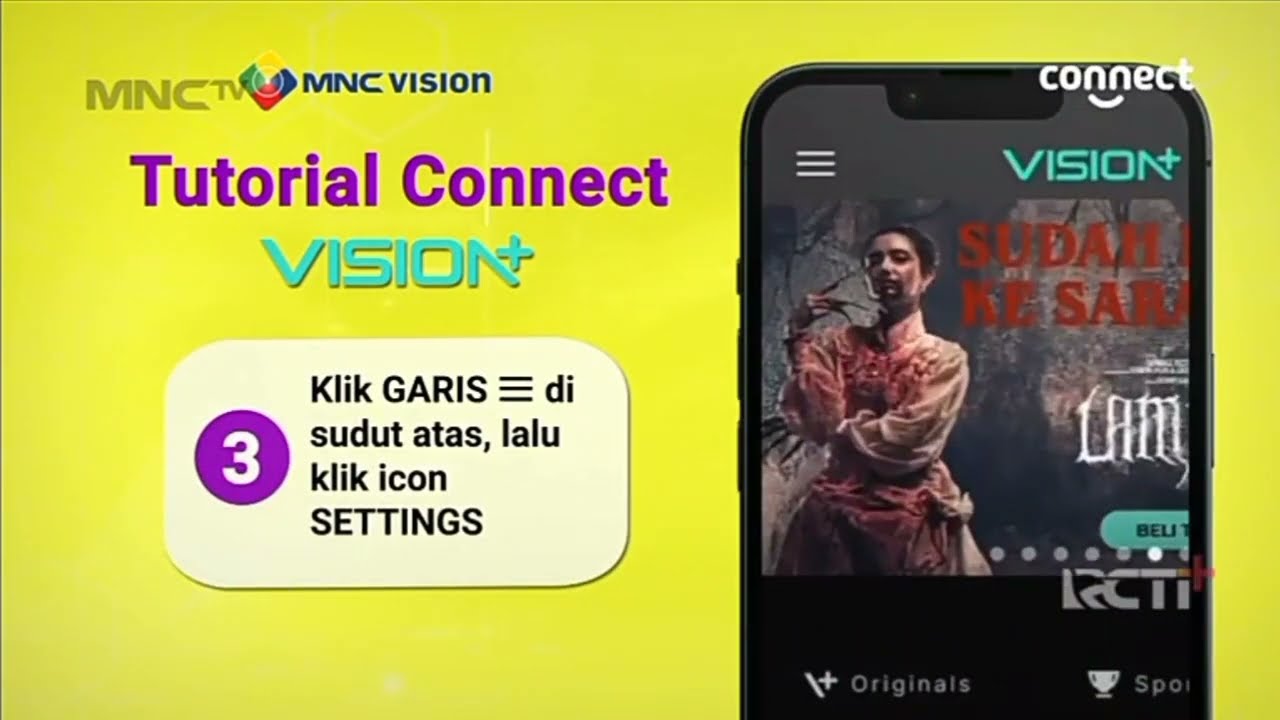 Tutorial koneksi via vision+ di MNC Vision