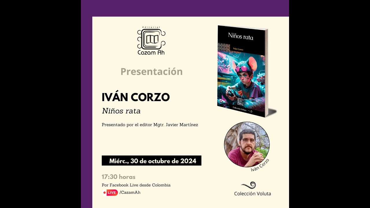 Presentación del libro «Niños rata» de Iván Corzo