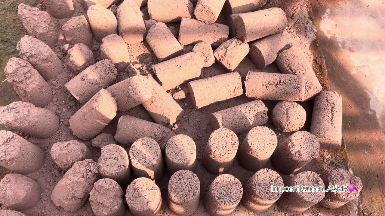 ASMR..Red gritty texture floor crumbling|Sleep Aid|#satisfying #clay #asmrsounds 