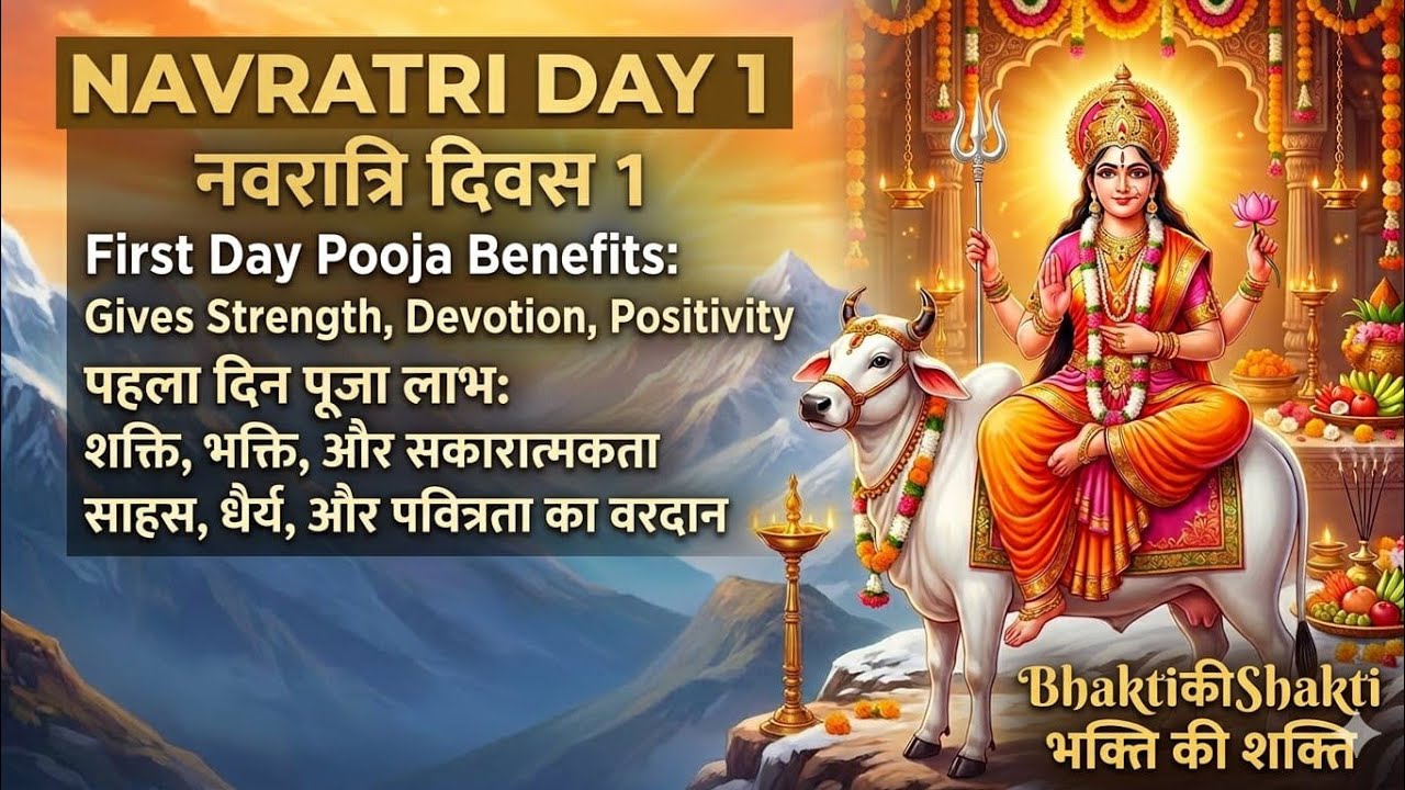 🚩जय शैलपुत्री माता 🙏 Navratri First Day Bhajan | BhaktiकीShakti 