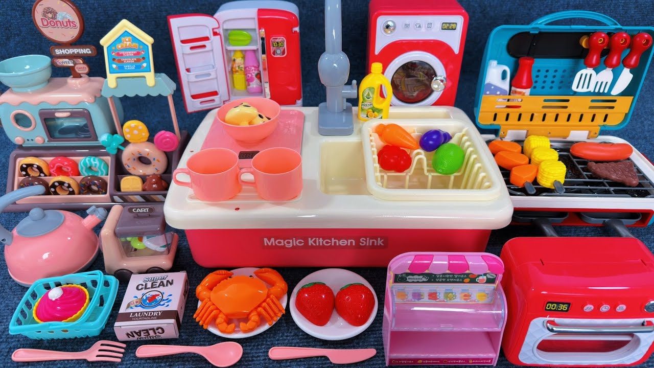 13 Minutes Satisfying with Unboxing Automatic Kitchen Sink & Gourmet Playset ASMR | Review Toys