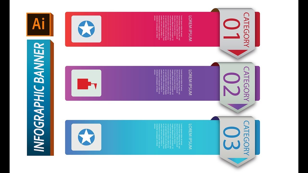 Illustrator Tutorial | Infographic Banner Design
