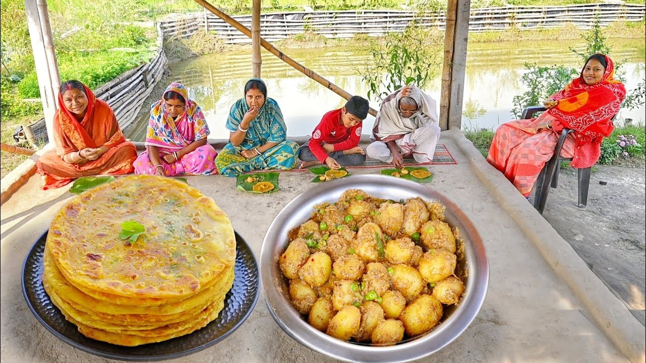 এইরকম পরোটা নাকি আগে কেউ খাইনি সাথে দারুন স্বাদের আলুরদম || paratha recipe bengali