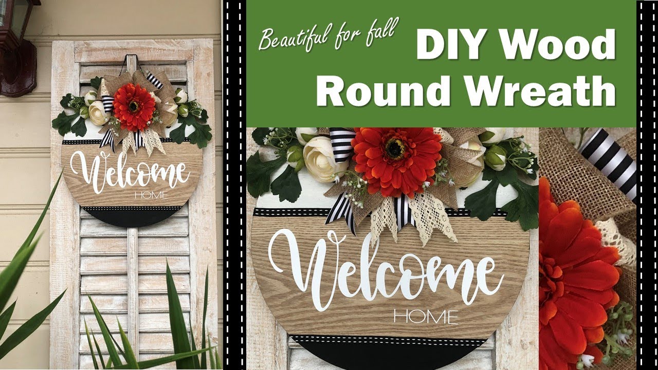 SUPER EASY WOOD ROUND WREATH DIY | HIGH END FALL DECOR | STUNNING BLACK WHITE NATURAL | 2021