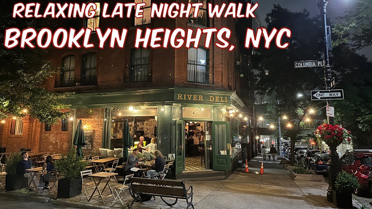 Relaxing late night walk through Brooklyn Heights, NYC!