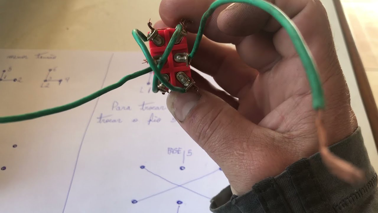 Como ligar chave inversora motor de 6 fios monofásico