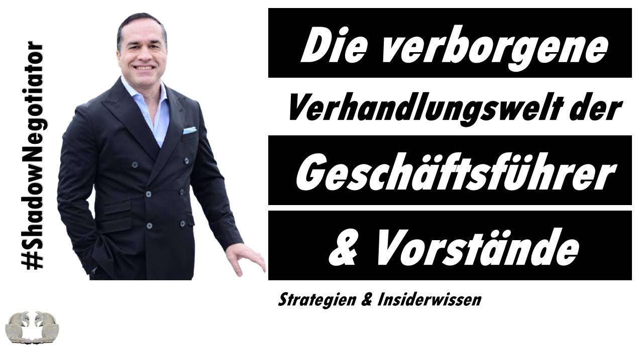 Strategien und Insiderwissen über verborgene Verhandlungen von Geschäftsführern & Vorständen