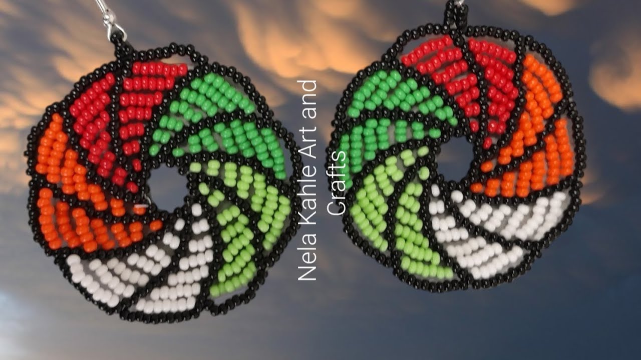 umbrella beaded earrings