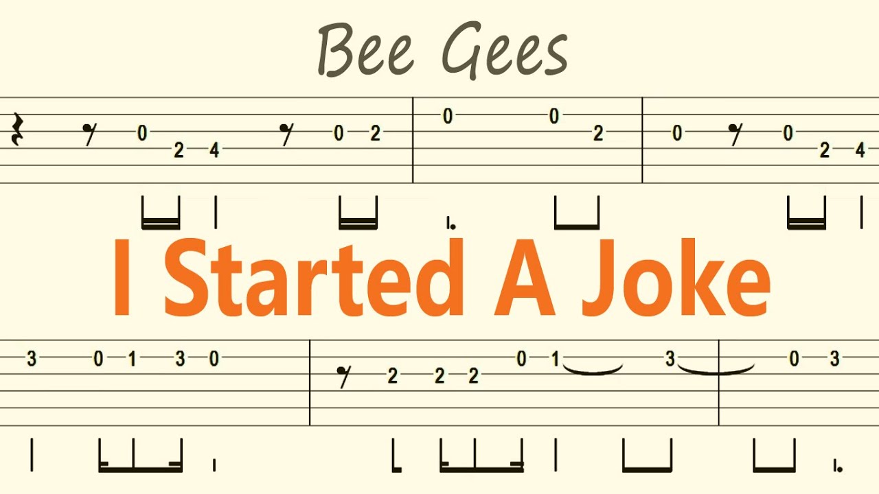 I Started A Joke / Bee Gees / Guitar Solo Tab+BackingTrack