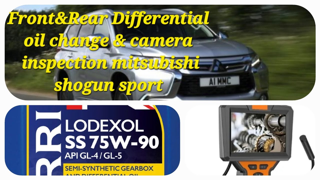 mitsubishi shogun sport  front & rear differential oil change and camera inspection