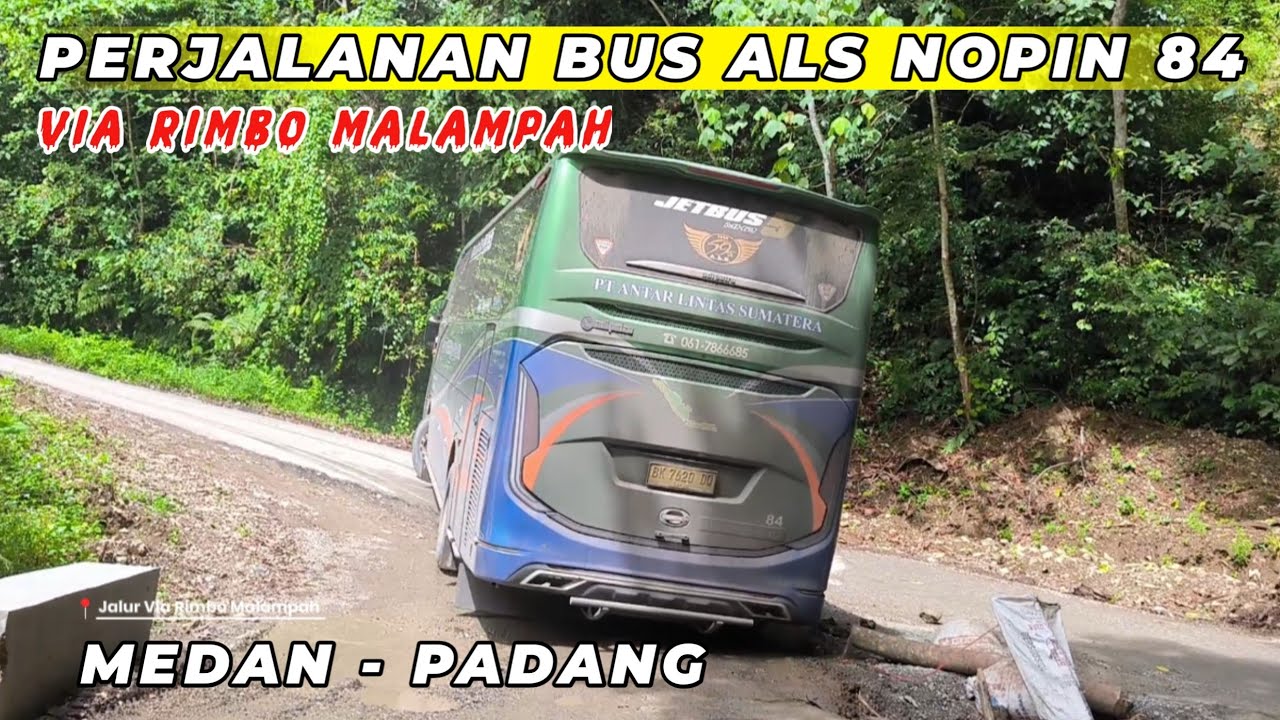 3 Unit Bus ALS Konvoi Melewati Jalan Alternatif Kumpulan - Padang Sawah Menuju Padang & Ujung Gading