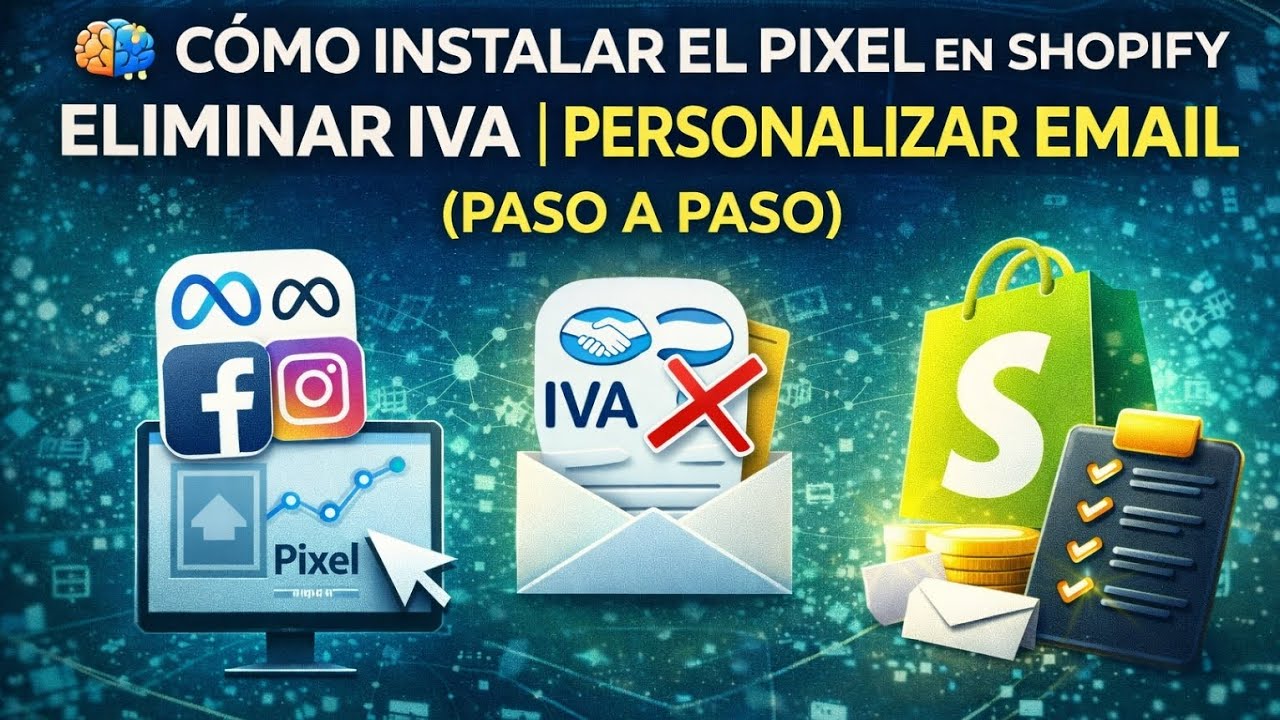 ⚙️ Shopify Técnico: Instalar Pixel | Quitar IVA | Email Personalizado
