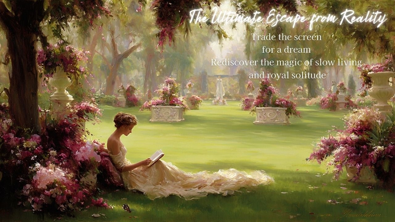 📚🌿 The World's Freest Reader: Noble Solitude Found in a Hidden Garden