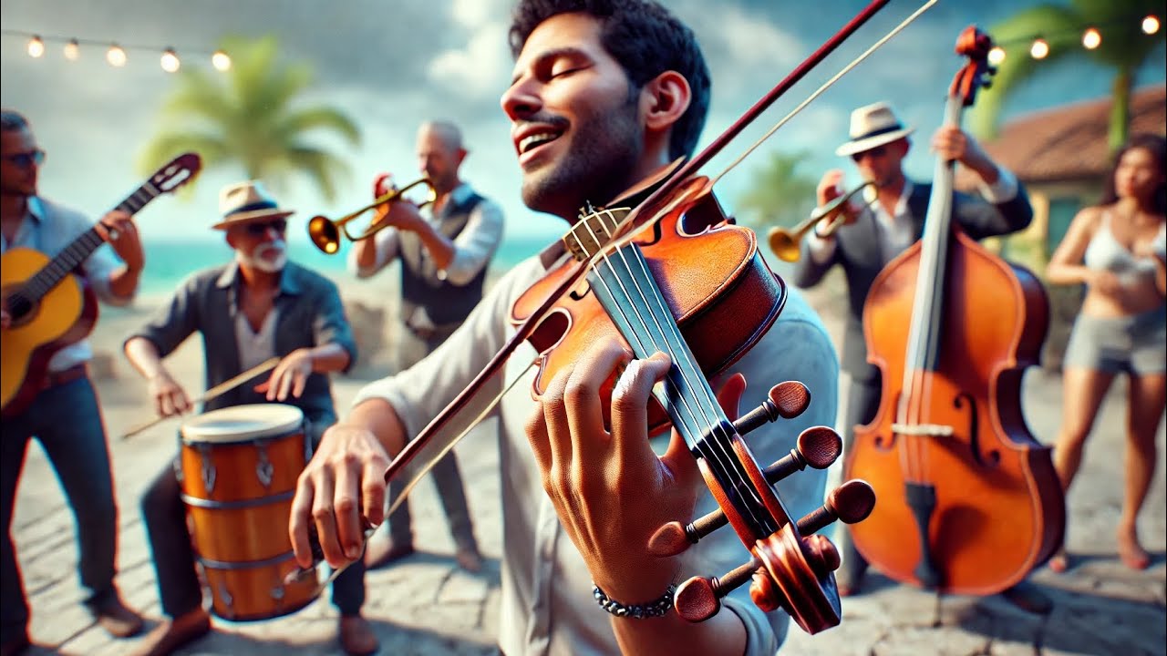 Violin & Salsa Fusion LIVE! Best Latin Music Performance on the Beach | Exoduss