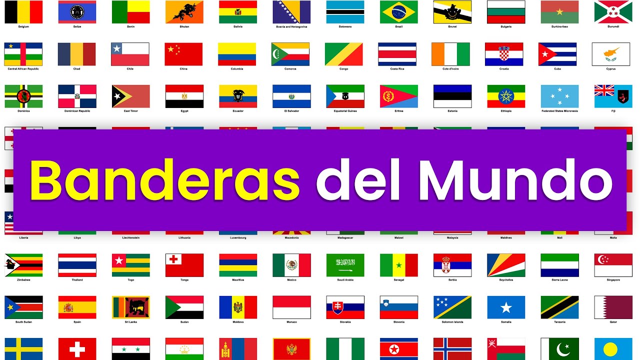 Las Banderas de TODOS los Pa&iacute;ses del Mundo - De la A a la Z 🗺️ | Aprende las Banderas 😌📚