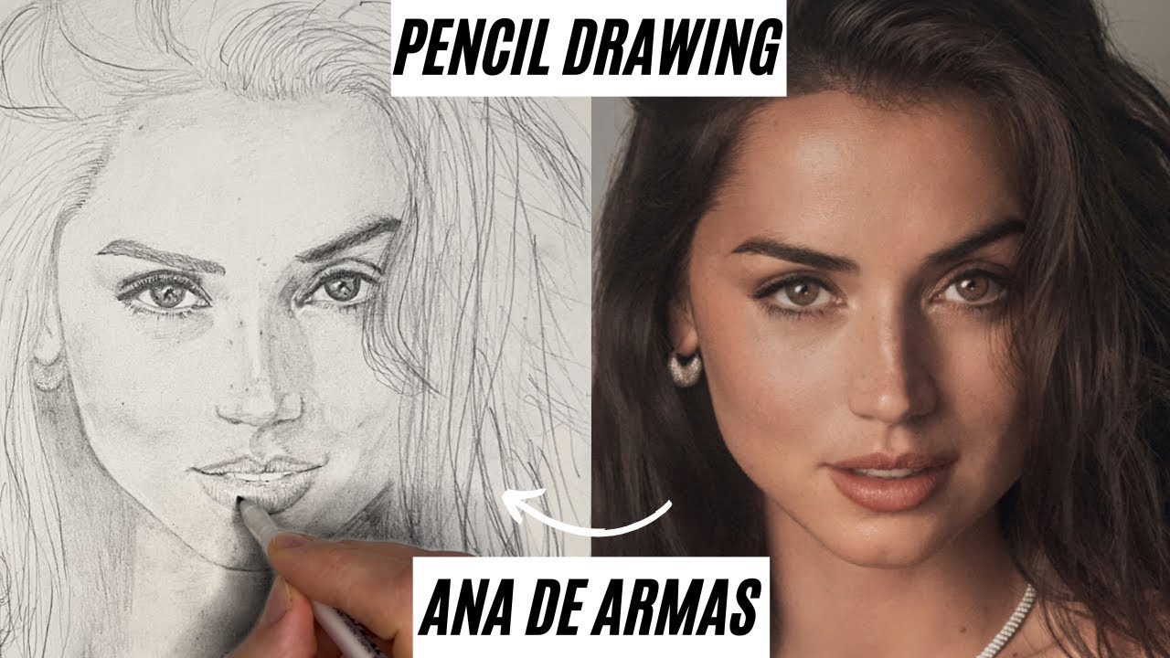 Portrait Drawing | Ana De Armas | Pencil Art Timelapse