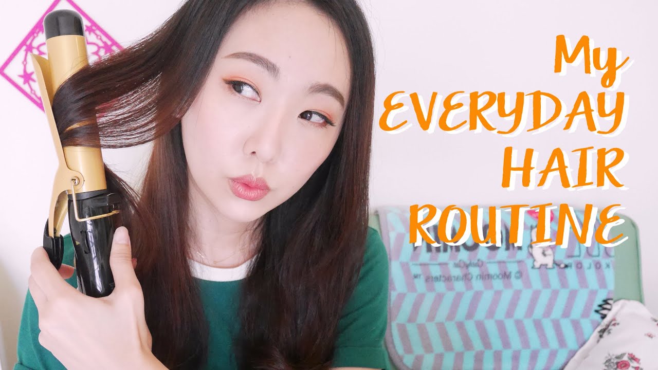 我的內彎髮尾+低馬尾分享 My Everyday Hair Routine l  Hello Catie