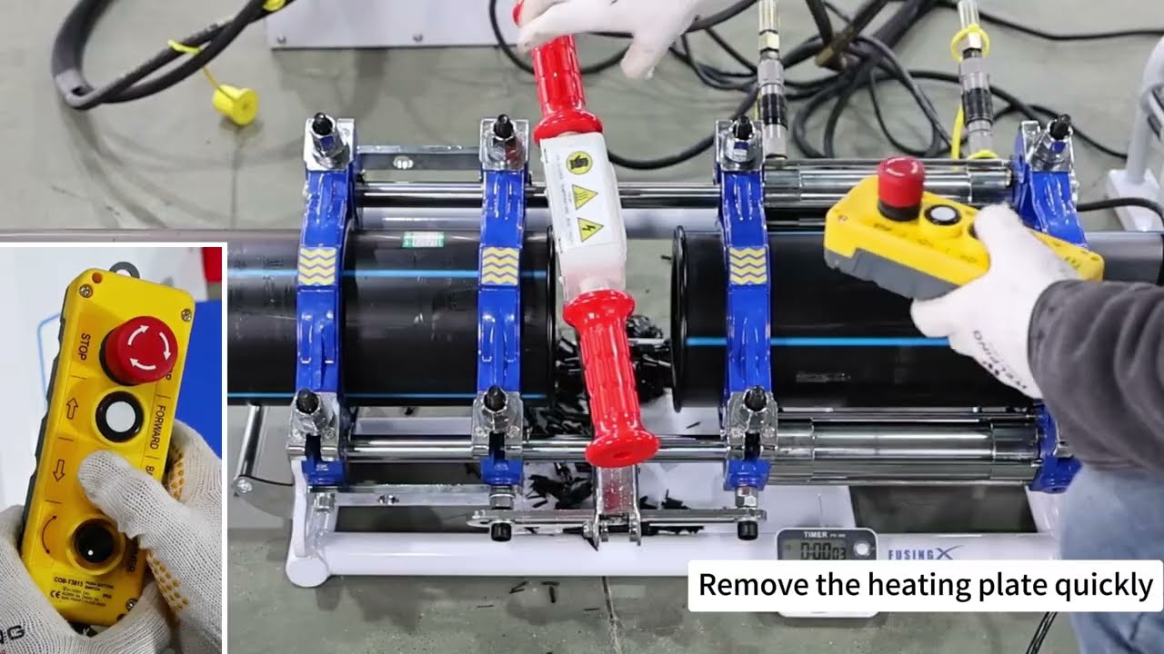 HDPE Butt Fusion Welding Machine FX160 | Complete Welding Process Step by Step#butt fusion machine