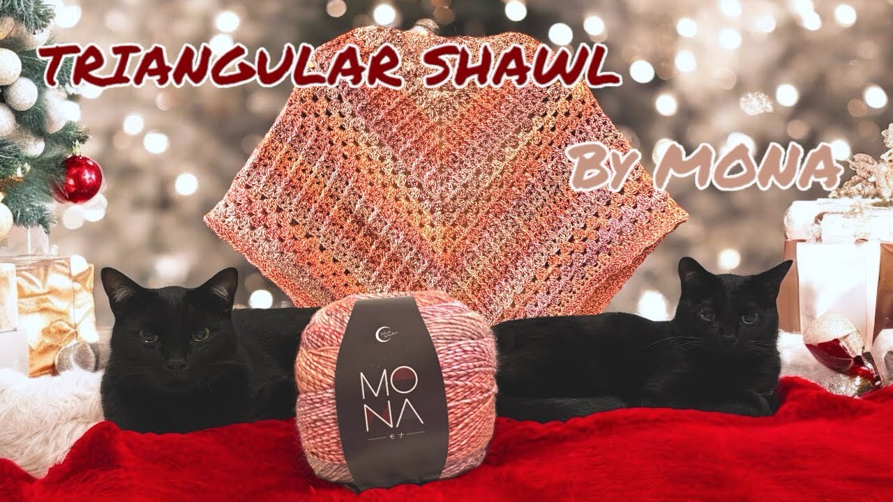ユザワヤ毛糸MONAでふわふわ三角ショール🧶💕