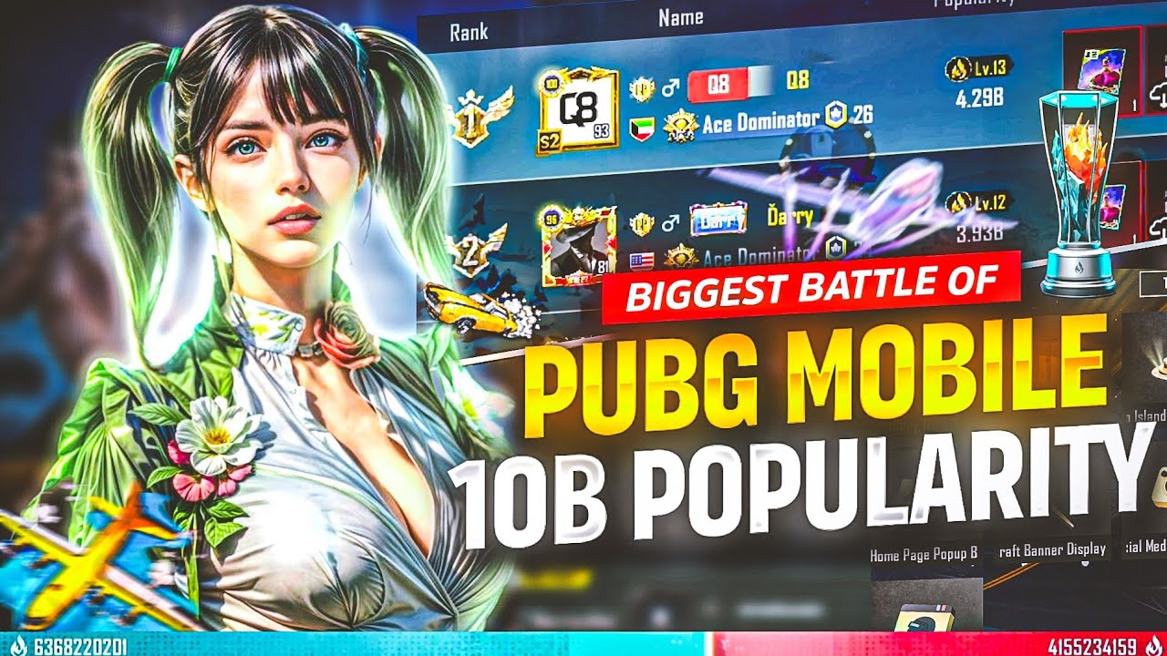 BIGGEST BATTLE OF PUBG MOBILE Q8 VS DARRY 🔥 || 10 BILLION POPULARITY SPEND 😱