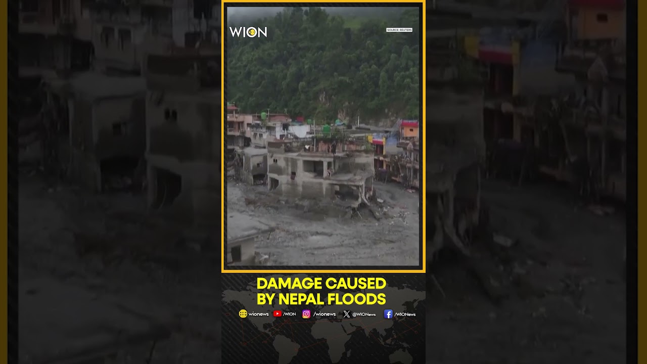 Drone Footage Shows Massive Damage Caused by Nepal Floods | WION Shorts