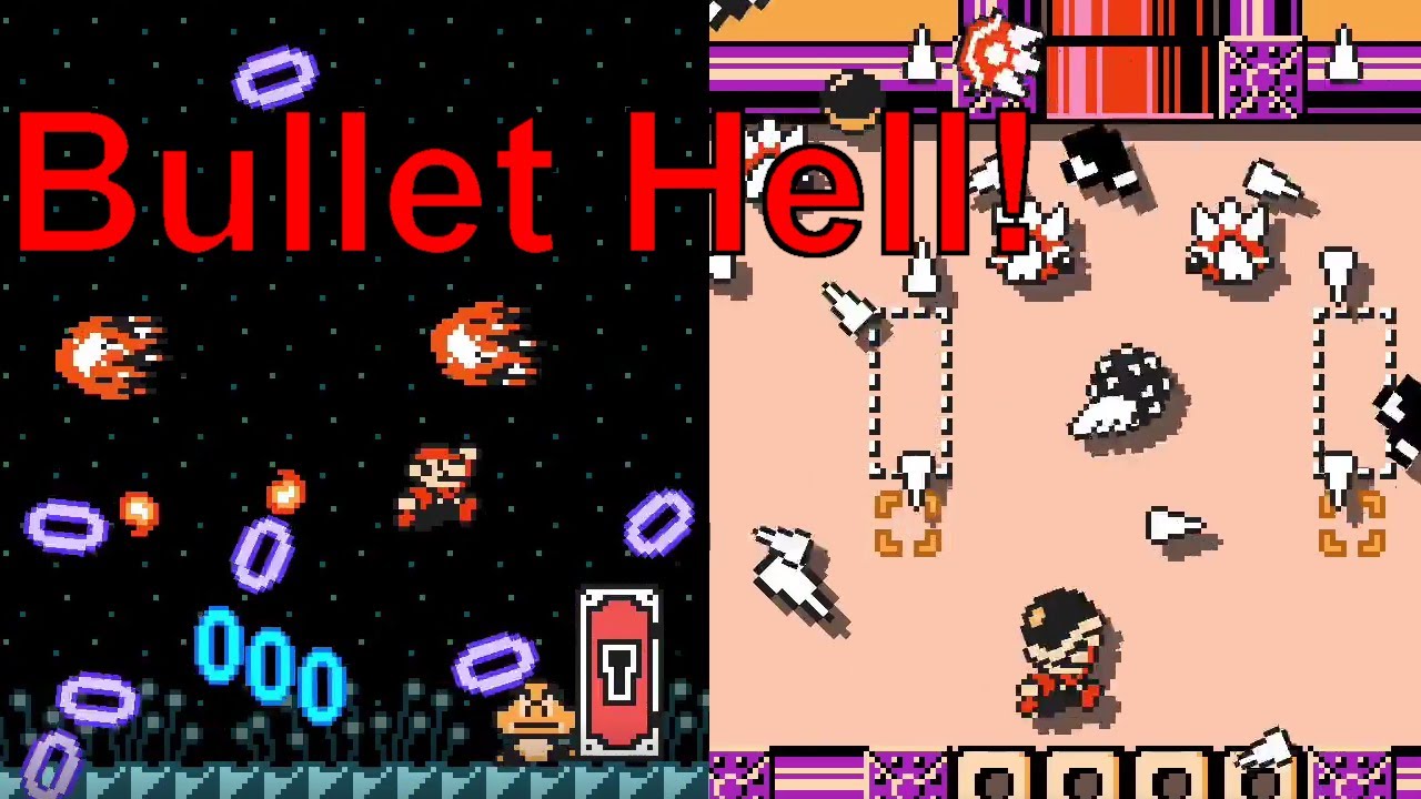 Two Crazy Bullet Hell Levels (Super Mario Maker 2)