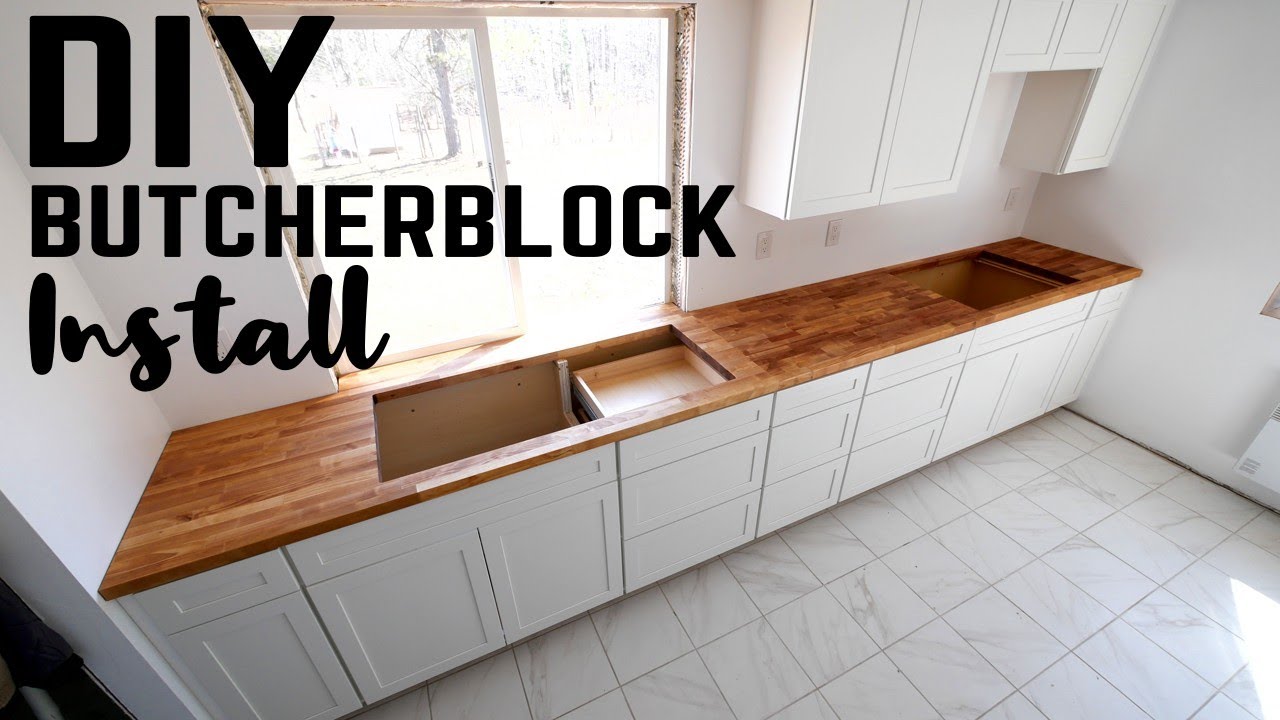 We Saved This Countertop Install - DIY Butcher Block Kitchen Makeover