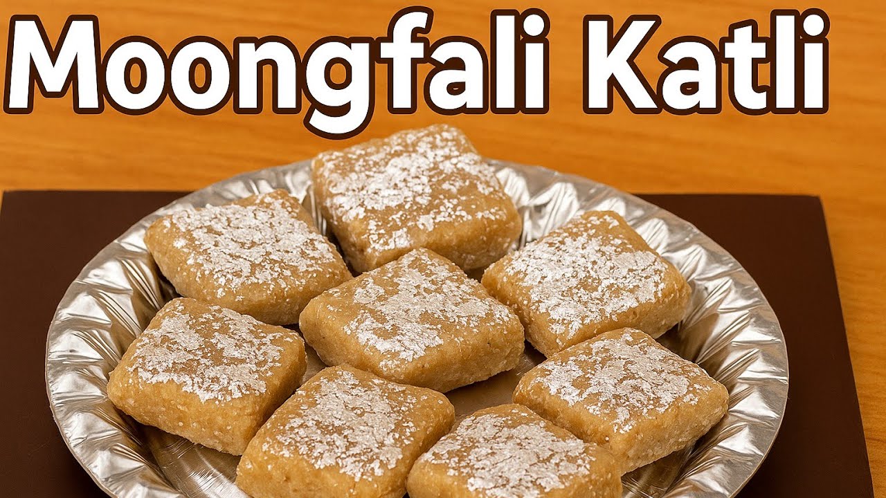 "Moongfali Katli | Peanut Barfi Recipe | Vrat Special Sweet | मूंगफली कतली बिना काजू बिना दूध की