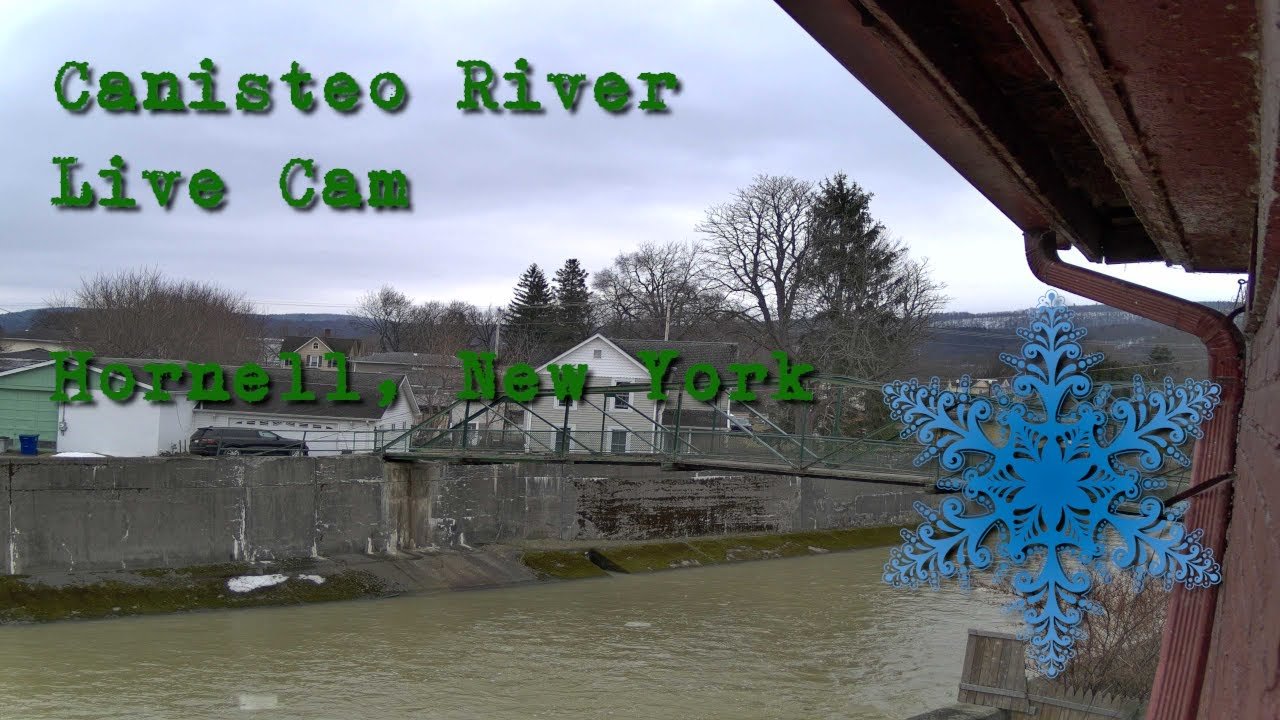 Canisteo River Live Cam 24/7 - Hornell, New York - 2-25-2026