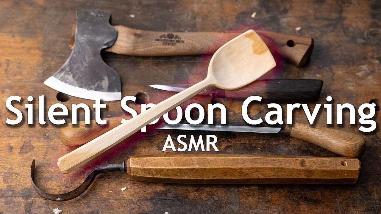 Kitchen Spoon From Birch Log | Hand Tool Carving in Real Time