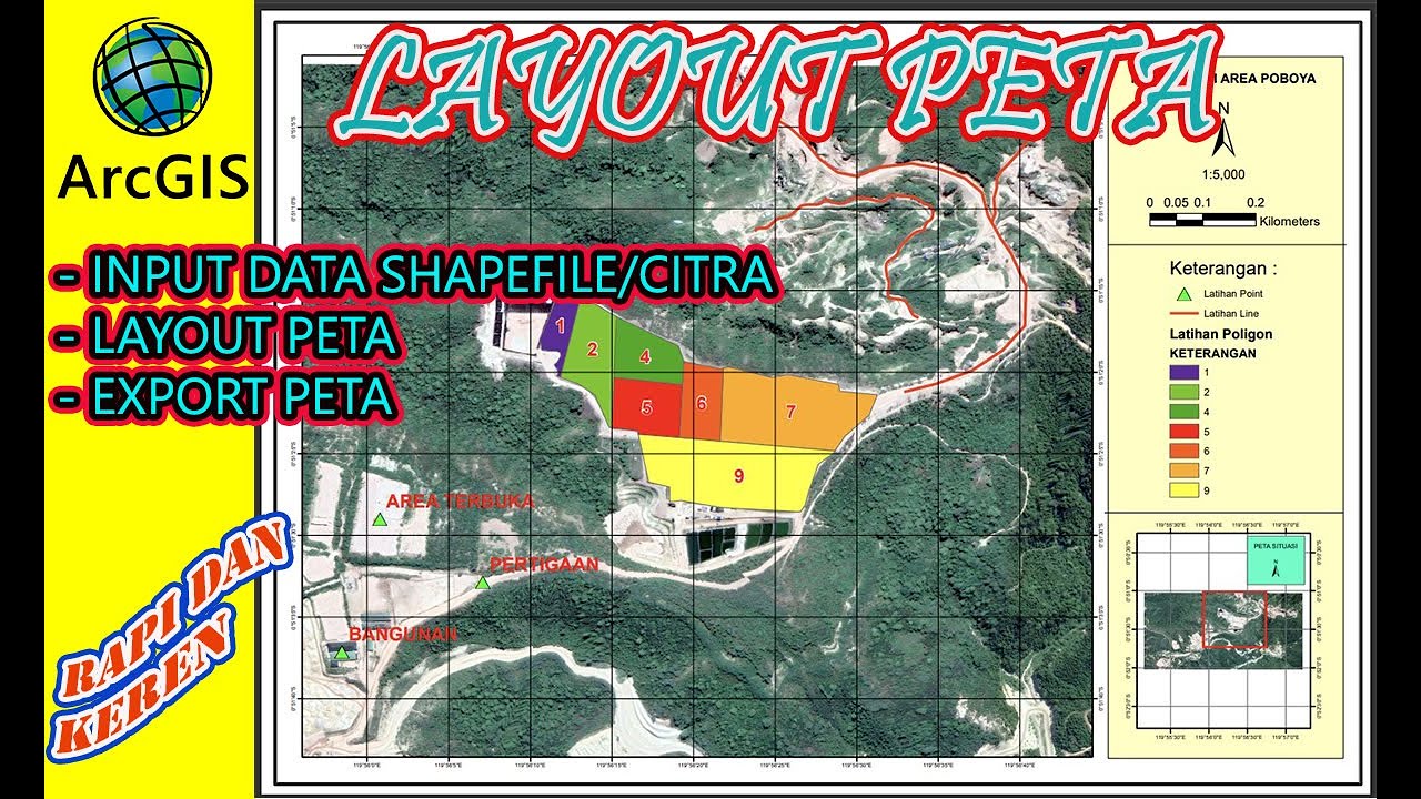 Cara Membuat Layout Peta di ArcGIS ( Input Shapefile/citra, Layout Peta, Export Peta)
