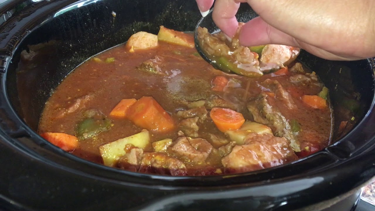 CARNE GUISADA EN OLLA DE COCCION LENTA