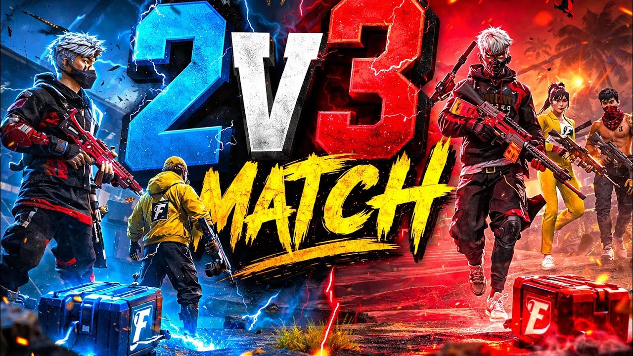 🔥 Epic 2v3 Clutch Battle in Free Fire MAX | Intense Squad Fight!