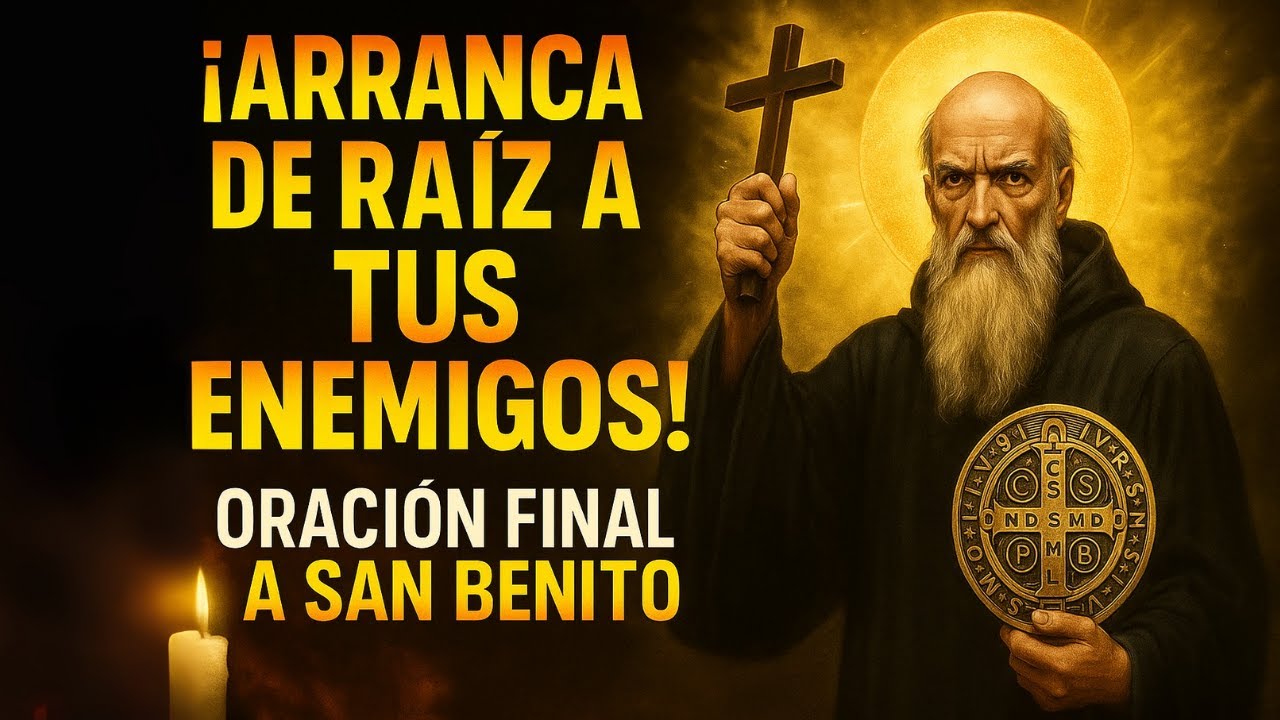 ❗ San Benito ARRANCA DE RAÍZ a tus Enemigos como MALA HIERBA ¡Oración Final! 🕯️🙏