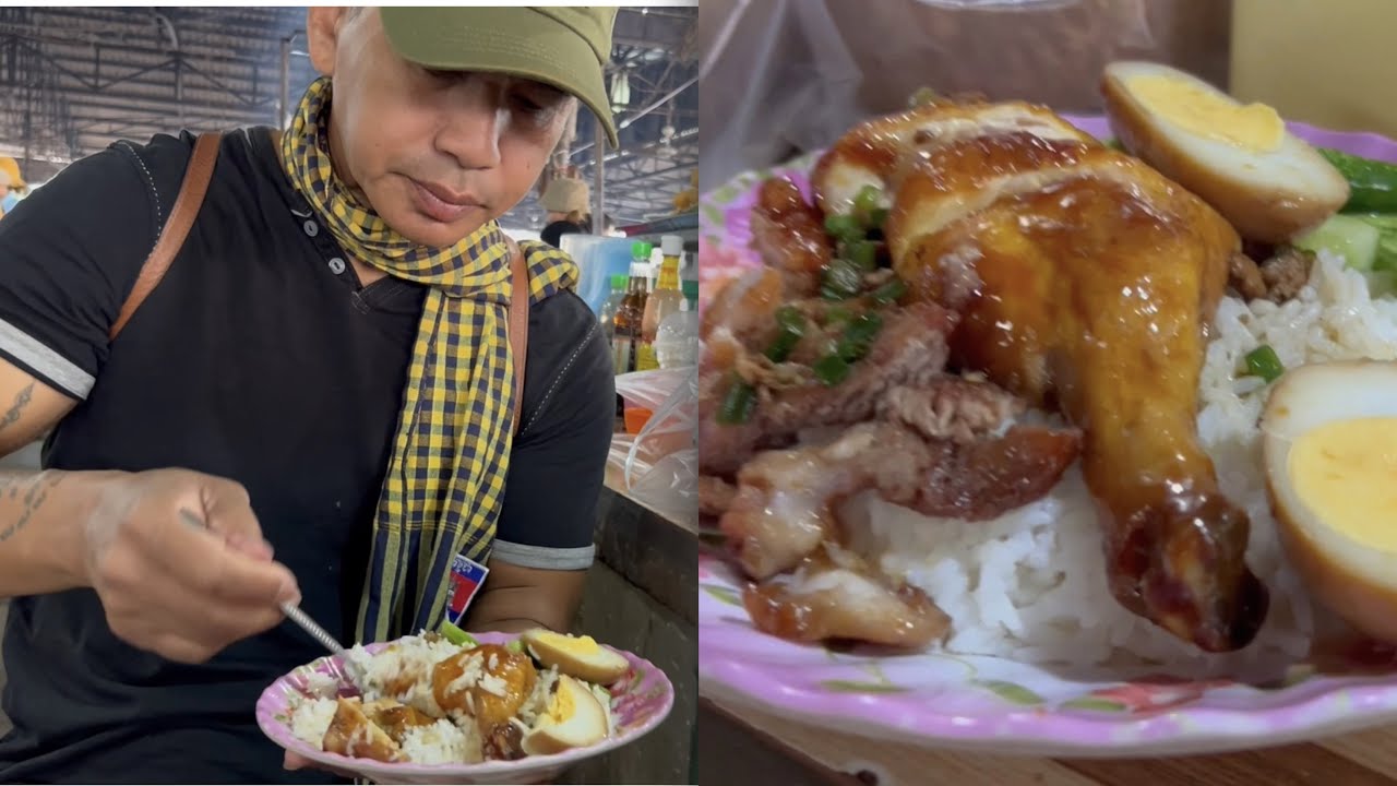 Having Lunch at Phsar Boeung Chhouk in Battambang បង General ញ៉ាំអាហារថ្ងៃត្រង់ផ្សារបឹងឈូកនៅបាត់ដំបង