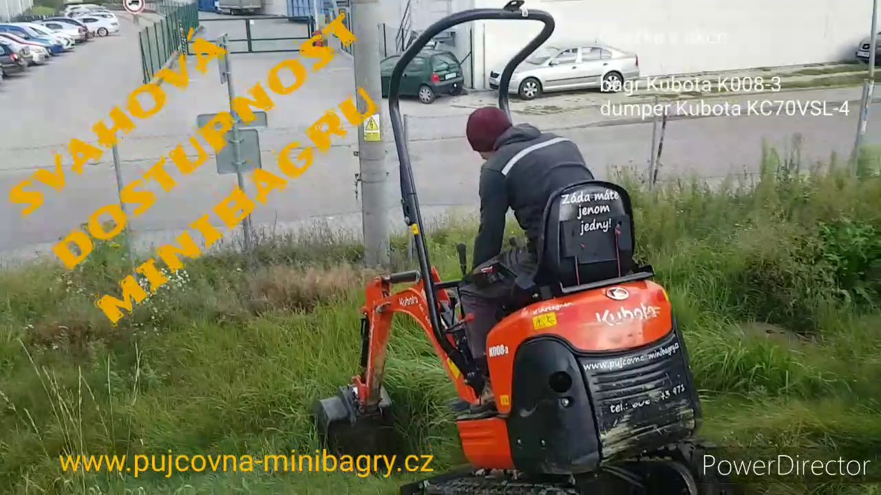 Akce minibagr Kubota K008-3 + dumper Kubota KC70VSL-4