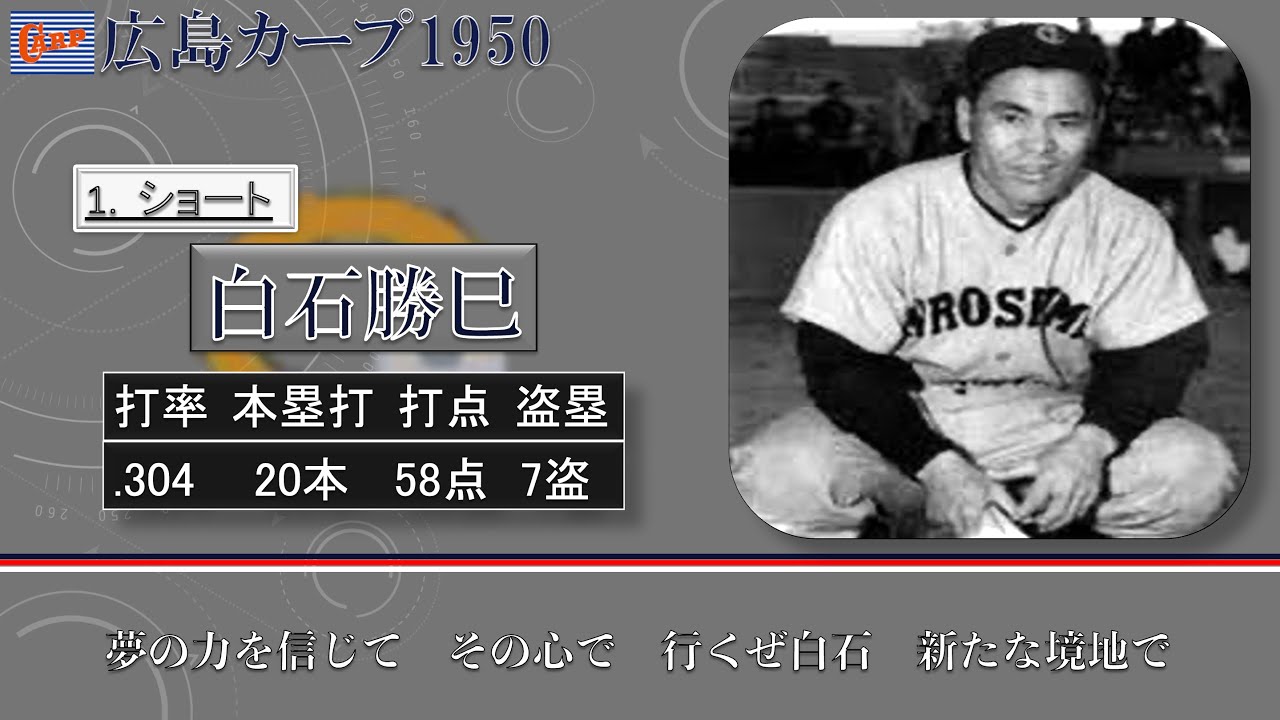 【過去行きました】1950年広島カープ1-9（広島カープ初年度）