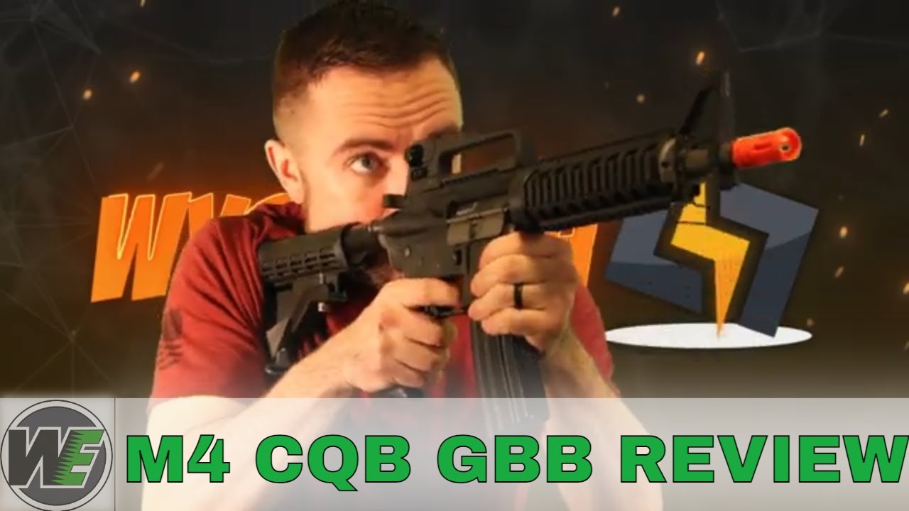WE M4 CQBR Open bolt GBB Black Edition Review - Chrono Test! #airsoft #airsoftreview #evike