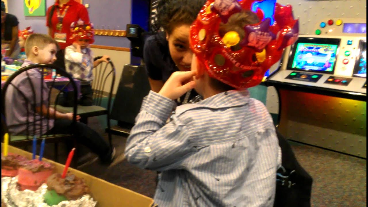 Cole's 5th birthday party at Chuck E Cheese