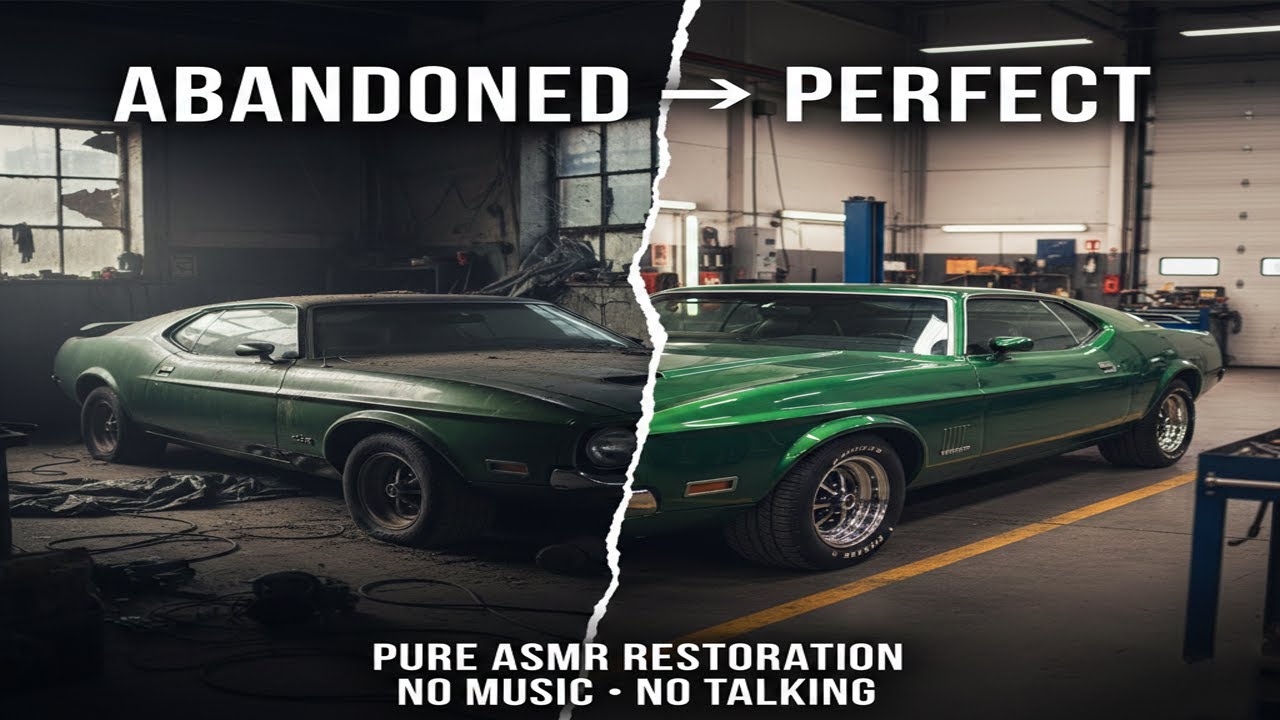 Satisfying ASMR Car Restoration  1971 Mustang Mach 1 Complete Rebuild