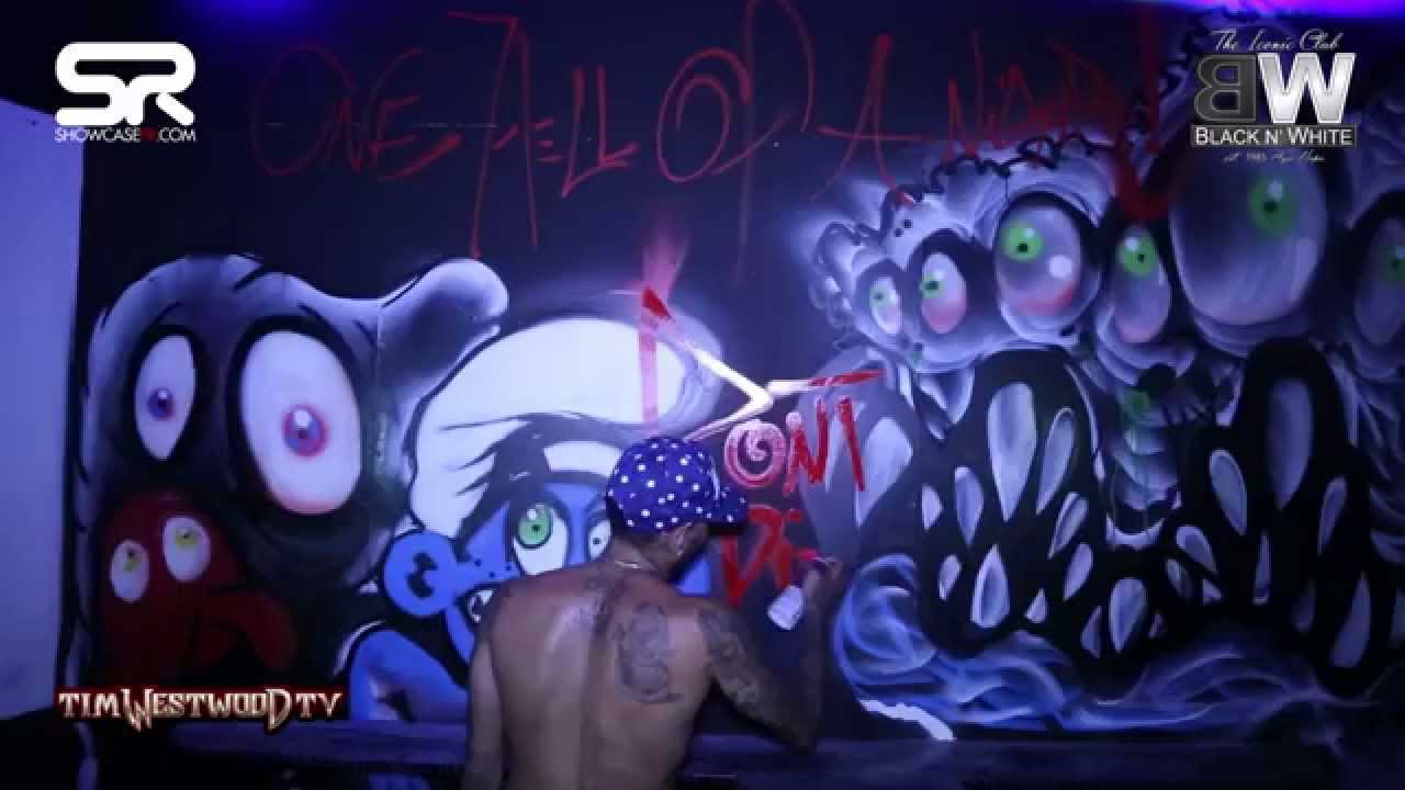 Chris Brown crazy graffiti in Ayia Napa