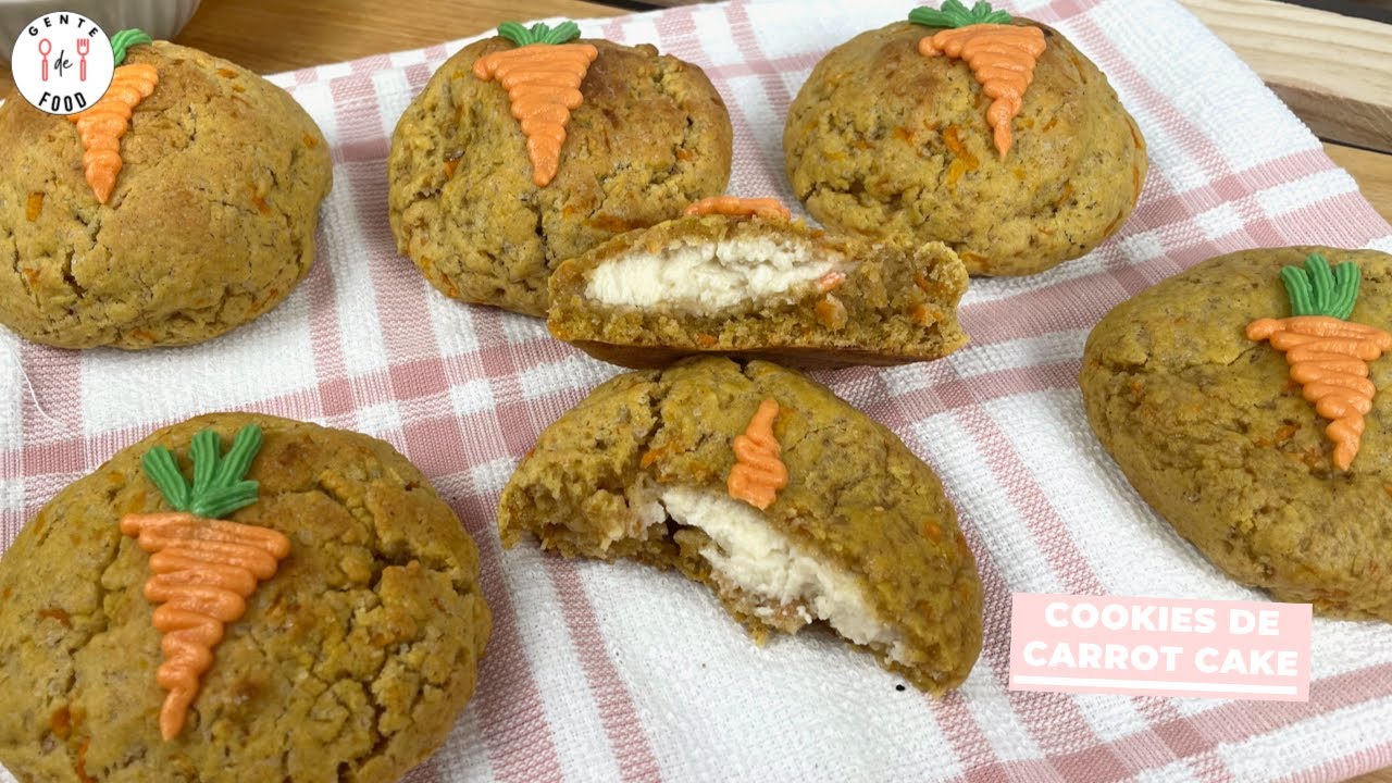 Cookies de Carrot Cake con relleno de Cheesecake | Receta #219 | GENTE DE FOOD